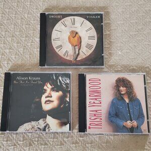 Country Lot 3 CDs Dwight Yoakam This Time Alison Kraus Trisha Yearwood S/T MINT